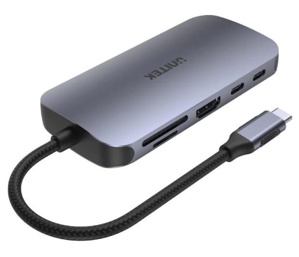 UNITEK Hub N9+ USB-C HDMI, PD 100W, czytnik kart D1071A - 723969 - zdjęcie 3